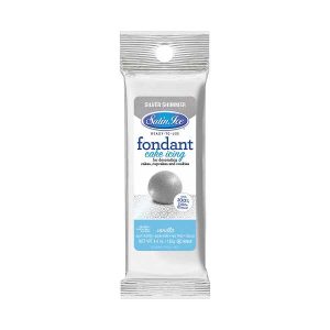 Silver Shimmer Satin Ice Fondant 4.4 oz