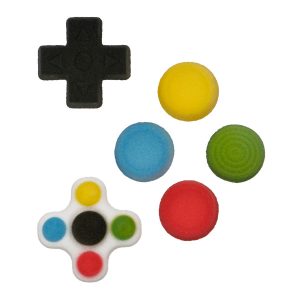 Gamer Buttons Assortment Dec-Ons 1″ 12 count