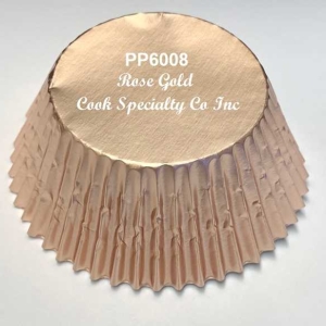 Rose Gold Foil Cup 2″ B x 1 1/4″ W 100 approx