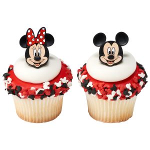 Mickey Mouse and Minnie Mouse Rings 12 count