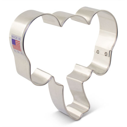 Elephant Face Cookie Cutter 3.75" Each