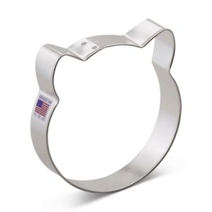 Cat Face Cookie Cutter 3.5″ Each