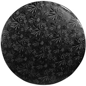 14″ Round x 1/4″ Black Cake Board Each