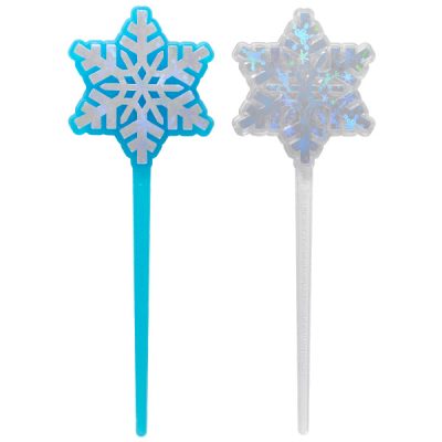 Snowflake Tall DecoPics 4 count