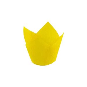Yellow Tulip Cup 2″ Base 1-5/8 to 2-3/4 approx 50 count