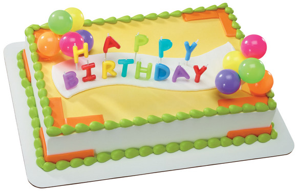 Happy Birthday Neon Candles DecoSet Each