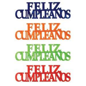 Feliz Cumpleanos Bio Script 5″Assorted Each