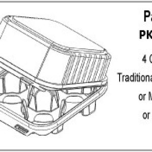 Cupcake Container Standard Holds 4 Each