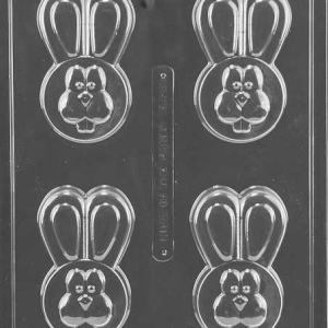 Bunny Cookie Candy Mold 4 cavity Each