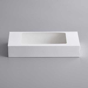 White Cookie with Window 12 1/2″ X 5 1/2″ X 2 1/4″ Each