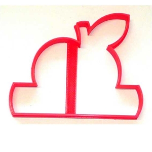 Apple with Blank Banner Cookie Cutter Each