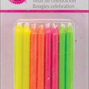 Celebration Hot Color Candles 24 count