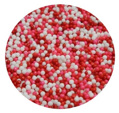 Valentines Mix Red, White & Pink Nonpareils 8 oz