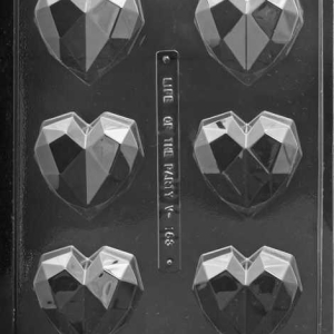 Geometric Heart for Chocolate Bombs 6 cavity Each