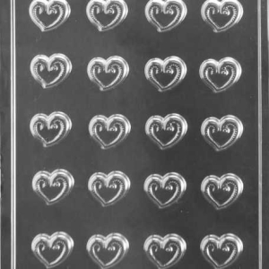 Heart Swirl Toppers 20 cavity Each