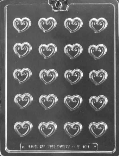 Heart Swirl Toppers 20 cavity Each