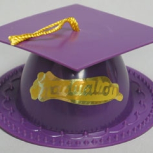Graduation Hats Purple 3 1/2″ Each