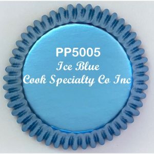 Ice Blue Mini Foil Cup 1 1/4″ Base x 7/8″ Wall approx 100