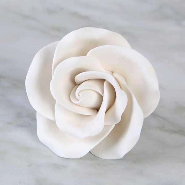 Large Tea Roses White 2" Each