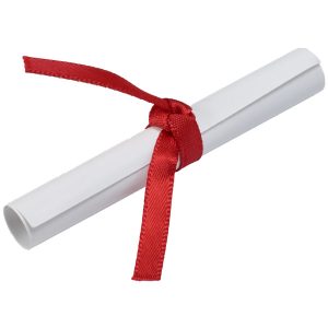 Diploma Paper with Red Ribbon 2 1/2″ 12 CT