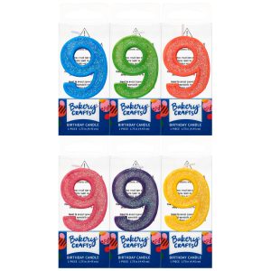 #9 Glitter Candle Assorted Color Each