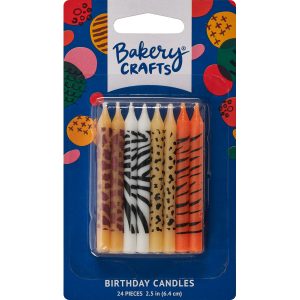 Animal Print Candles 24 piece