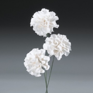 Carnation White Gum Paste 1 1/2″ 4 count