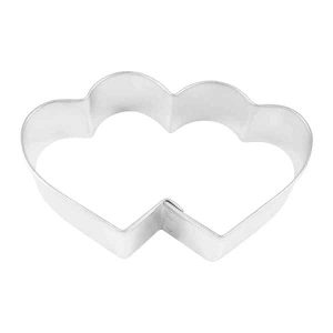 Double Heart Cookie Cutter 3.5″ Each