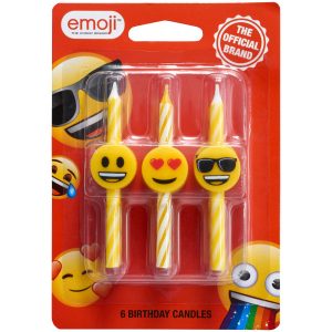 emoji” Character Candles 6 count