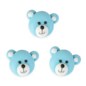 Blue Baby Bear Royal Icing 1″ 12 count