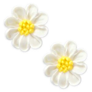 White Daisy Royal Icing 12 count