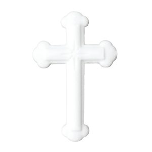 Ornate White Cross Dec-On Each
