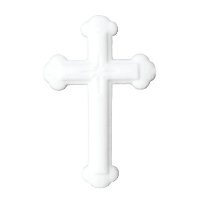 Ornate White Cross Dec-On Each