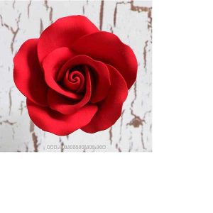 Rose Red Gumpaste Med 2″ x 2″ Each