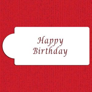 Stencil Small Happy Birthday