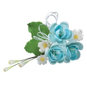 Trio Rose Spray Blue Each