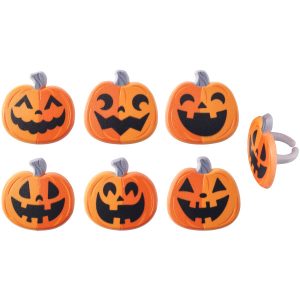 Jack-O-Lantern Rings 12 count
