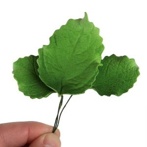 Individual Rose Leaves Green 2 1/2 & 1 1/4 3 count