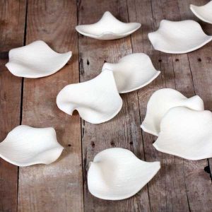 Rose Petals White 1.25″ 6 count