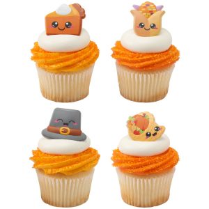 Thanksgiving Cuties Cupcake Rings 12 count
