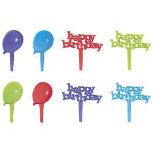 Happy Birthday & Balloon DecoPics 12 count
