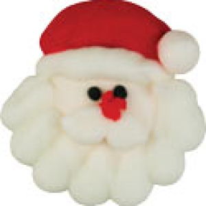 Santa Claus Face Royal Icing 1″ 12 count