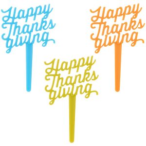 Happy Thanksgiving DecoPics 12 count