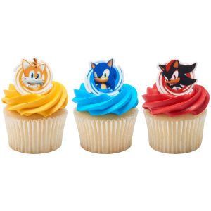 Sonic, Tails and Shadow Cupcake Rings 12 count