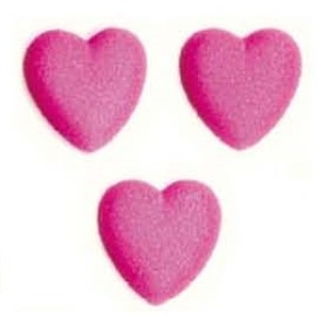 Mini Pink Hearts 1/2 inch Sugar Decorations 20 count