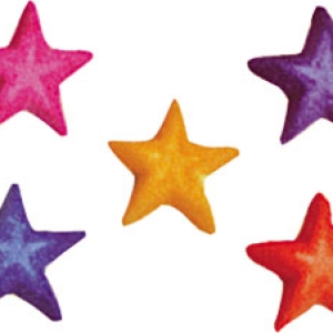Star Assorted Colors Sugar Decorations 15 count