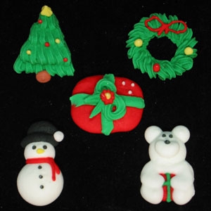 Xmas Traditions 1 1/4 inch Royal Icing 5 count