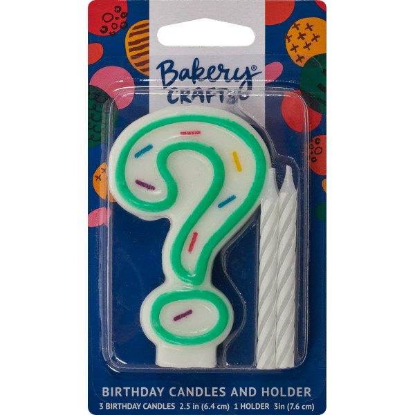 ? Sprinkle Candle 3" Each
