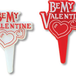 Be My Valentine Pic 2 1/2 inch 12 count