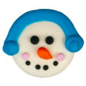 Snowmen Faces 1″ Royal Icing 12 count
